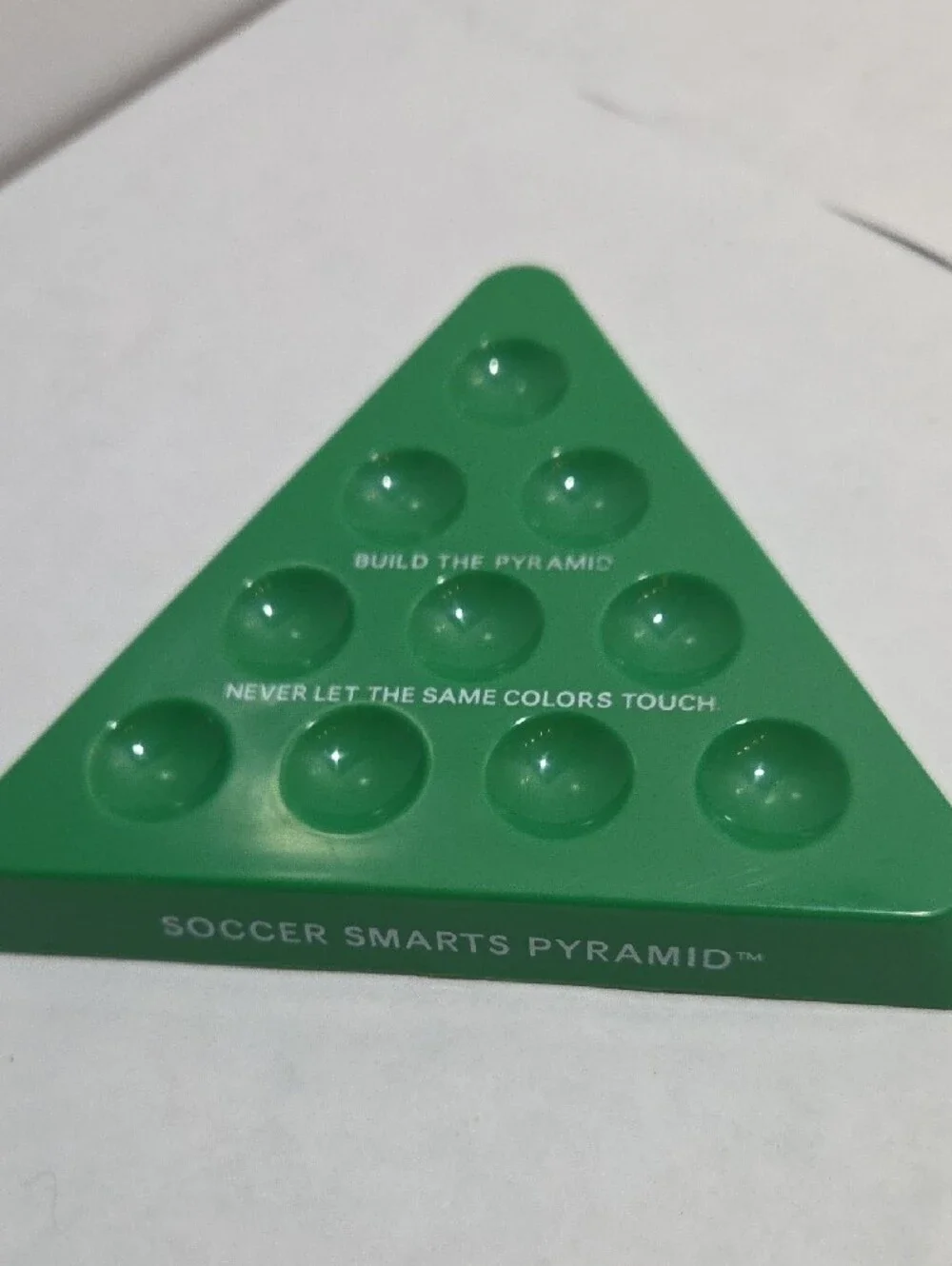 Soccer Smarts Pyramid Puzzle - White with Multicolor Soccer Balls